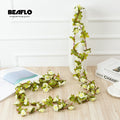 2.2M Artificial rose flowers rattan autumn Small Peony String decor silk fake garland for wedding home hotel Garden Decoration