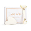 Natural Rose Quartz Jade Roller Gua Sha Set Facial Body Massager Roller Jade Stone Massage Set Face Lifting Beauty Massage Tool