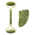 Drop Shipping Jade Face Roller Gua Sha Facial Massager 100% Natural Real Stone Gouache Scraper Face Skin Care Massage Tools