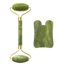 Drop Shipping Jade Face Roller Gua Sha Facial Massager 100% Natural Real Stone Gouache Scraper Face Skin Care Massage Tools