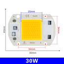 LED COB Chip Lamp 10W 20W 30W 50W 220V Smart IC No Need Driver LED Bulb 3W 5W 7W 9W for Flood Light Spotlight Diy Lighting
