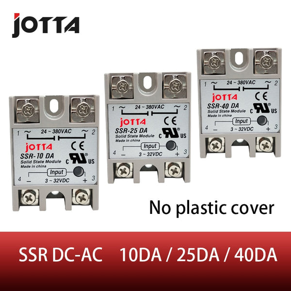 Solid State Relay SSR 10DA 25DA 40DA DC Control AC White Shell Single Phase Without Plastic Cover