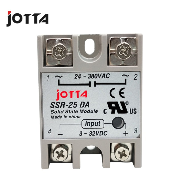 Solid State Relay SSR 10DA 25DA 40DA DC Control AC White Shell Single Phase Without Plastic Cover