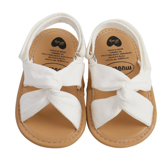 Breathable Summer Baby Girls Sandals, Toddlers Simple Style Solid Color Soft Sole Shoes Outdoor Indoor Prewalker