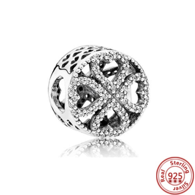 AIFEILI Silver Color Lucky Cat Lion Safety Chain Crown Owl Pendant Fit Pandora Charms Bracelet DIY Women Original Beads Jewelry