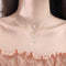 2021 New 925 Sterling Silver Double Layer Star Moon Necklace Women Clavicle Chain Fine Jewelry Party Wedding Accessories