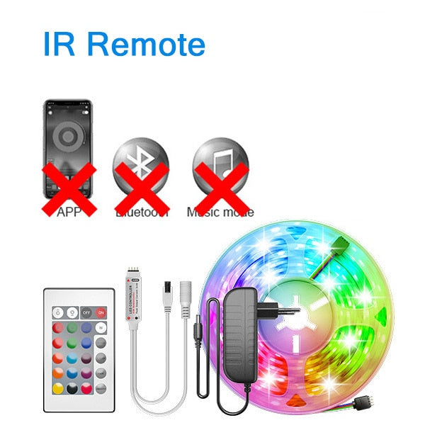Bluetooth LED Strip Light SMD 5050 RGB led ribbon Flexible Waterproof LED Light 2.5M-30M Tape Diode DC 12V Power + Controller