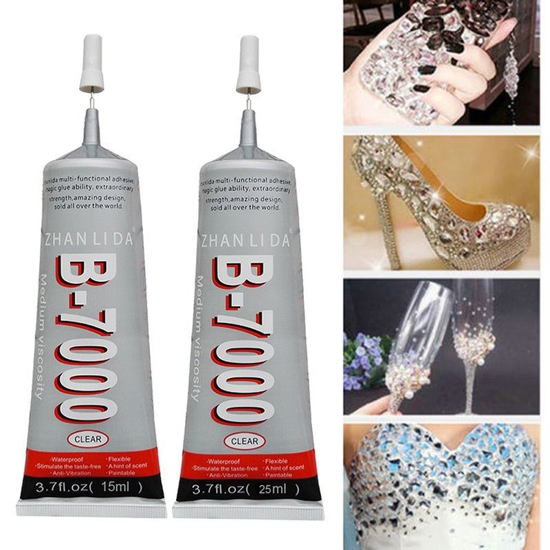 2020 Hot Upgrade Multi-function Strong Adhesive Diy Super B7000 Shell Rhinestone Waterproof Super Glue 15ml 25ml Safey