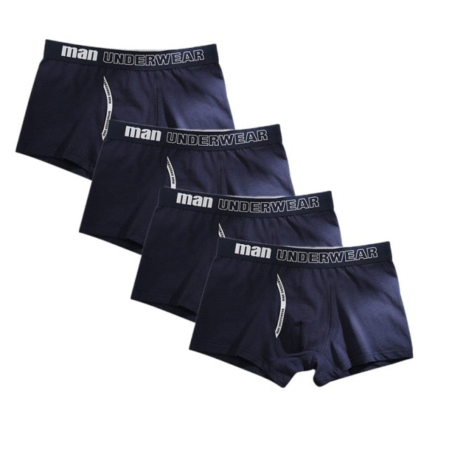 4pcs boxer mens underwear men cotton underpants male pure men panties shorts underwear boxer shorts  cotton solid cuecas 365