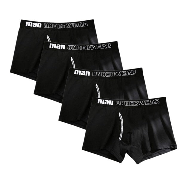 4pcs boxer mens underwear men cotton underpants male pure men panties shorts underwear boxer shorts  cotton solid cuecas 365