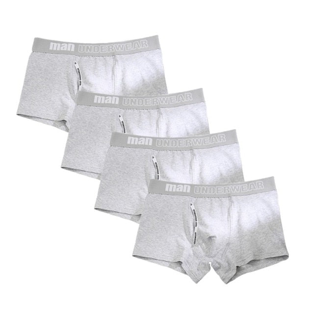 4pcs boxer mens underwear men cotton underpants male pure men panties shorts underwear boxer shorts  cotton solid cuecas 365
