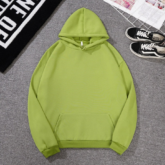 Solid Oversized Hoodies Women Clothing Polyester Blouses Bottoming Long Sleeve Tops Loose Pocket Sweatshirt Girl Casual Pullover