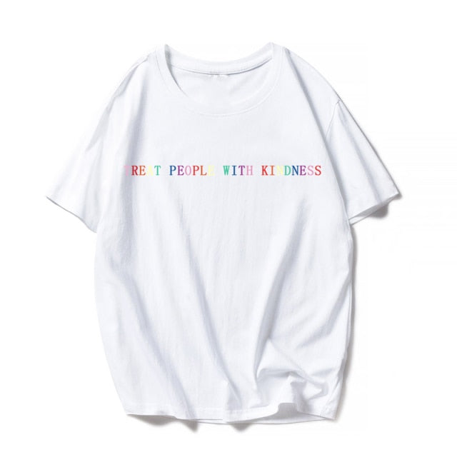 2021 New Treat People with Kindness Fashion Hoodeds Women Vintage Casual Punk Letter Hip Hop Hooded S-3XL