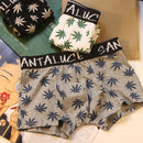Cotton Men's Underwear Boxer Maple Leaf Men's shorts Personality Boy Boxer Personality Fit Sports Boxer Shorts Men's Panties