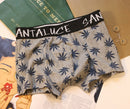 Cotton Men's Underwear Boxer Maple Leaf Men's shorts Personality Boy Boxer Personality Fit Sports Boxer Shorts Men's Panties