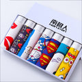 7PCS/Lot Men'S Underwear  Men'S Boxer Comfortable And Breathable Cartoon Sexy Underwear Men  Panties Solid Shorts Brand  Pouch