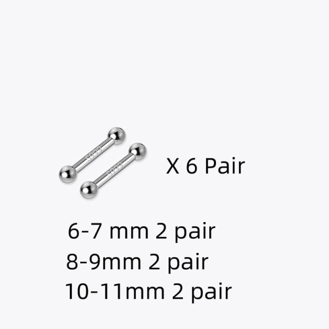 La Monada Sterling Silver Stud Earrings Women Two Ball Fine In 925 Silver Jewelry Woman Earrings Stud Silver 925 Keep Piercing