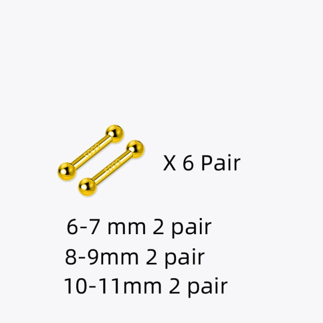 La Monada Sterling Silver Stud Earrings Women Two Ball Fine In 925 Silver Jewelry Woman Earrings Stud Silver 925 Keep Piercing