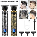 LCD Display Professional Hair Clipper Barber Haircut Sculpture Cutter Rechargeable Razor Trimmer Adjustable Cordles Edge for Men