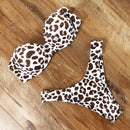 Animal Print Leopard Bikini Push Up Swimsuit Sexy Women Bikini Set 2021 Brazilian Thong Bathing Suit Bandeau Beach Wear Swimwear