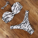 Animal Print Leopard Bikini Push Up Swimsuit Sexy Women Bikini Set 2021 Brazilian Thong Bathing Suit Bandeau Beach Wear Swimwear