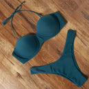 Animal Print Leopard Bikini Push Up Swimsuit Sexy Women Bikini Set 2021 Brazilian Thong Bathing Suit Bandeau Beach Wear Swimwear