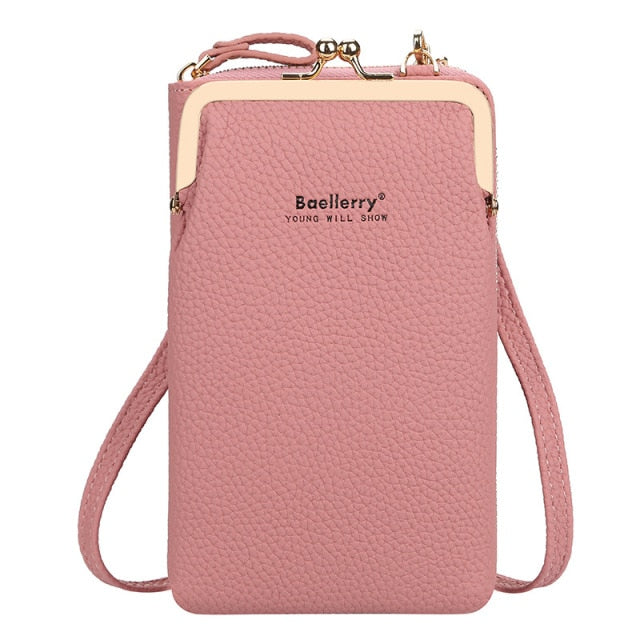 Baellerry Fashion Crossbody Bags Women Mini PU Leather Shoulder Messenger Bag For Girls Yellow Bolsas Ladies Phone Purse Zipper