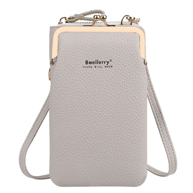 Baellerry Fashion Crossbody Bags Women Mini PU Leather Shoulder Messenger Bag For Girls Yellow Bolsas Ladies Phone Purse Zipper