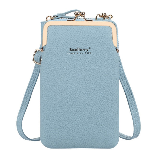 Baellerry Fashion Crossbody Bags Women Mini PU Leather Shoulder Messenger Bag For Girls Yellow Bolsas Ladies Phone Purse Zipper