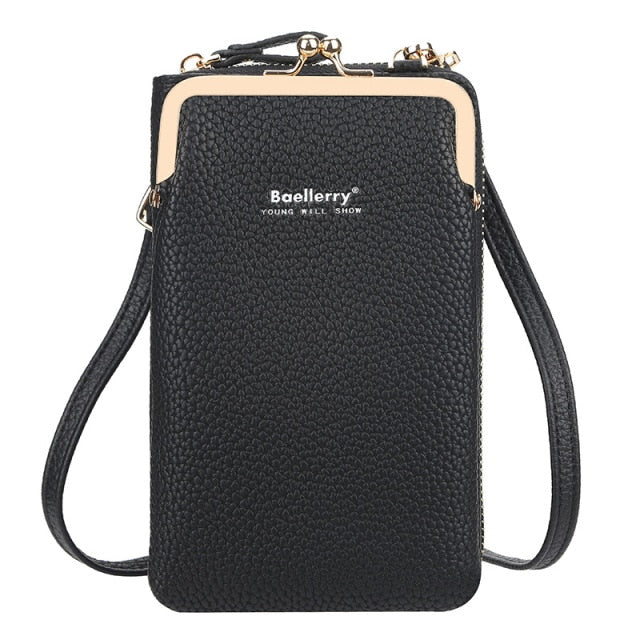 Baellerry Fashion Crossbody Bags Women Mini PU Leather Shoulder Messenger Bag For Girls Yellow Bolsas Ladies Phone Purse Zipper