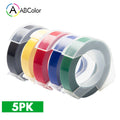 5Pcs 9mm For DYMO 3D Embossing Tape Plastic 3D Embossing Label Tape Printer Ribbon For DYMO 12695 Motex E-101 E-303 Label Maker