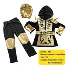 Ninja Costume Kids Gold Sliver Dragon Ninja Costume Hooded Shirt Pants Belt with Mask Carnival Costume
