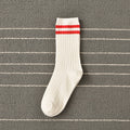 Spring Socks Women Woman  Korean Version of The Two Bars Japanese Striped Cotton Tube  Pile Socks Ins Tide Socks College Style