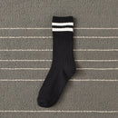 Spring Socks Women Woman  Korean Version of The Two Bars Japanese Striped Cotton Tube  Pile Socks Ins Tide Socks College Style