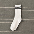 Spring Socks Women Woman  Korean Version of The Two Bars Japanese Striped Cotton Tube  Pile Socks Ins Tide Socks College Style