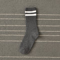 Spring Socks Women Woman  Korean Version of The Two Bars Japanese Striped Cotton Tube  Pile Socks Ins Tide Socks College Style