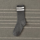 Spring Socks Women Woman  Korean Version of The Two Bars Japanese Striped Cotton Tube  Pile Socks Ins Tide Socks College Style