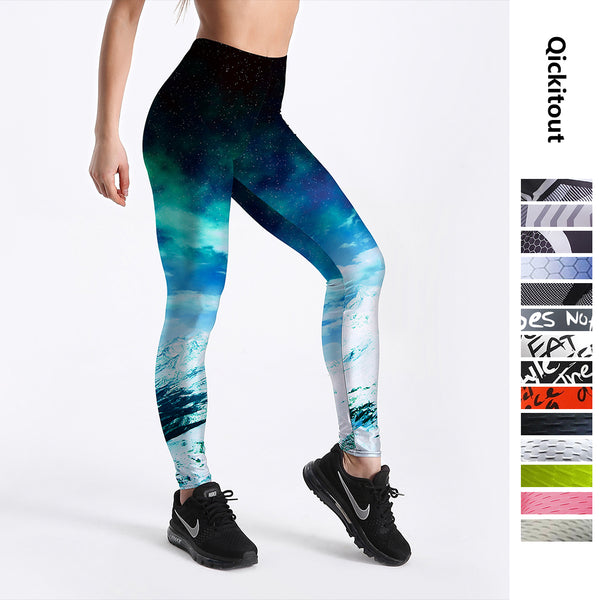 Summer styles Fashion Hot Women Hot Leggings Digital Print Ice and Snow Fitness Sexy LEGGING Drop Shipping S106-703