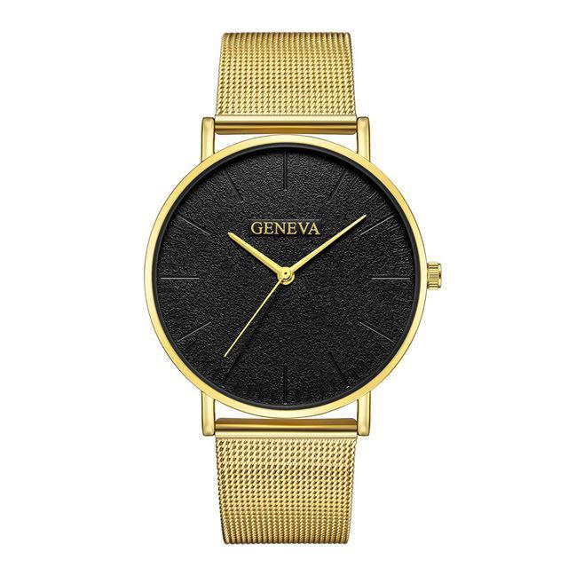 Top luxury ladies watch ultra-thin fashion scale stainless steel dial quartz mesh belt leisure sports watch
