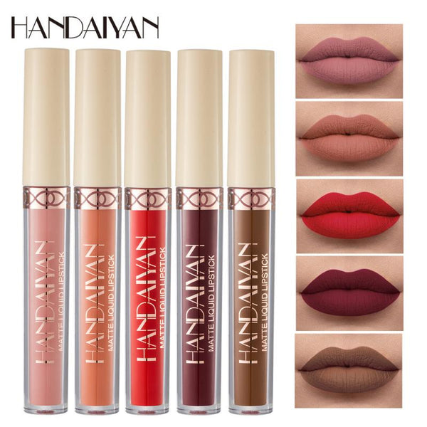 Matte Lip Glaze Lip Gloss Waterproof Lips Non-stick Cup Lipstick Long Lasting Lip Gloss Maquillaje Maquiagem Cosmetic  TXTB1