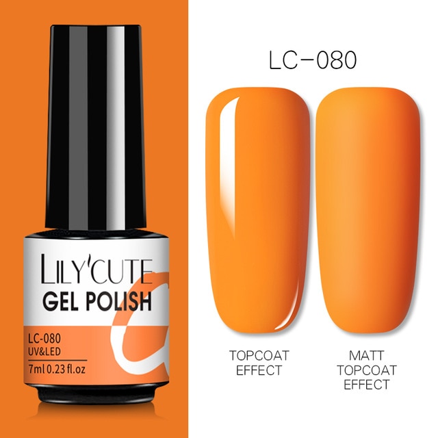 LILYCUTE 7ml Gel Nail Polish  For Nails Semi Permanent Soak Off Gel UV LED Varnishes Base Top Matte Coat Gel Polish Nail Art Gel