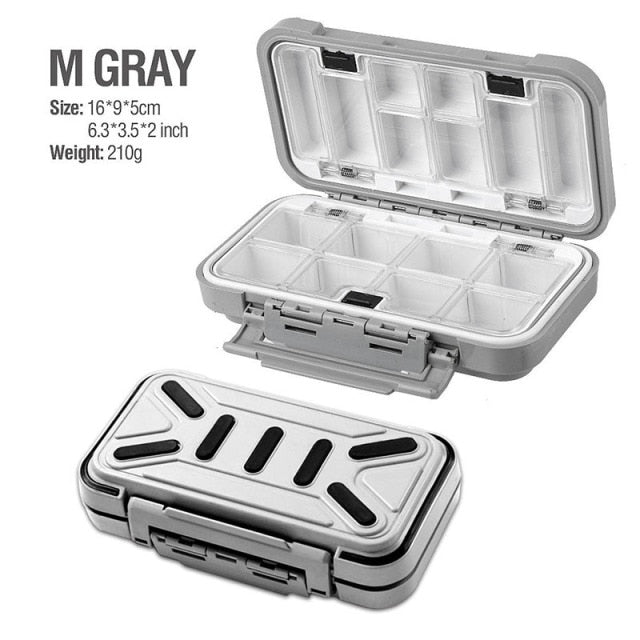 2021 Fishing Waterproof Fishing Tackle Box Double-Sided Opening and Closing Bait Box Multifunctional Hook and Bait Accessory Box