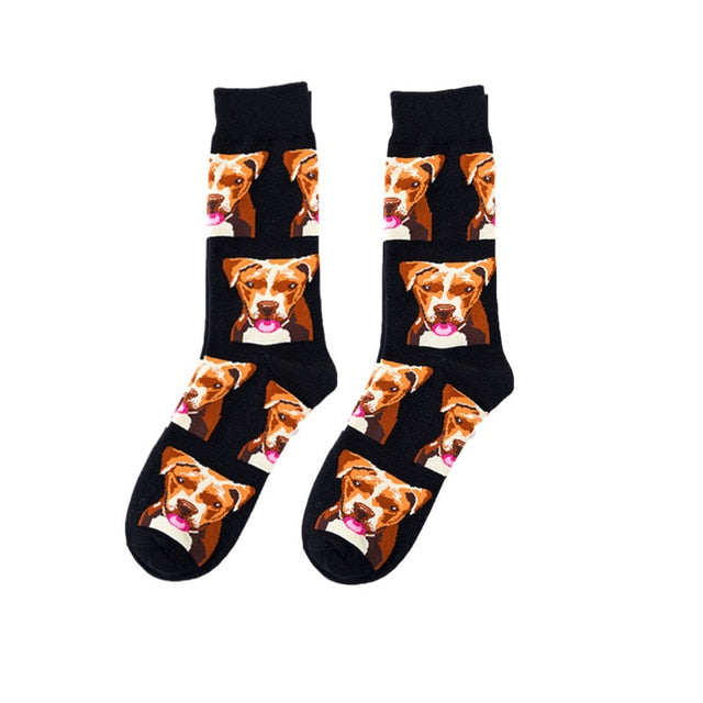 Funny Men Women Fashion Harajuku Fruit Socks Lovely Art With Avocado Sushi Food Animal Dog Happy Socks