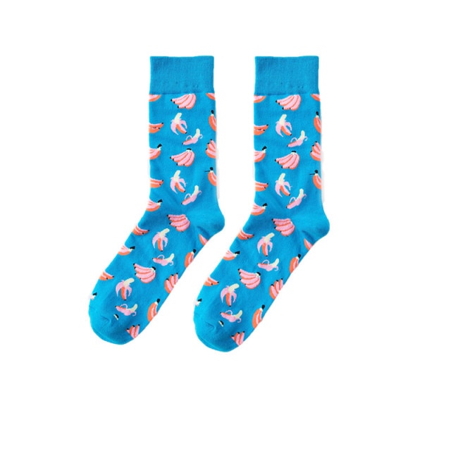 Funny Men Women Fashion Harajuku Fruit Socks Lovely Art With Avocado Sushi Food Animal Dog Happy Socks