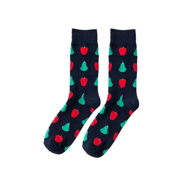 Funny Men Women Fashion Harajuku Fruit Socks Lovely Art With Avocado Sushi Food Animal Dog Happy Socks