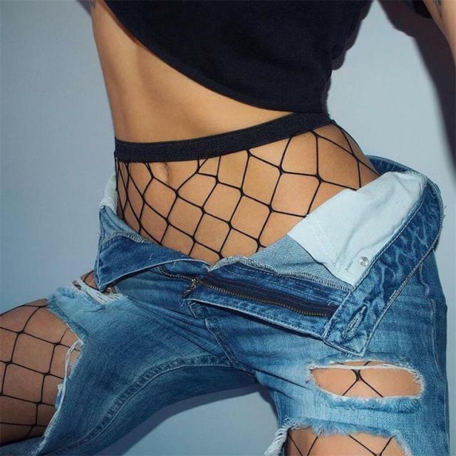 Women's Hollow Net Body Stockings Sexy Pantyhose Black White Red Women's Tights Fishing Net Nightclub Party Women Underwear