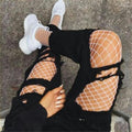 Women's Hollow Net Body Stockings Sexy Pantyhose Black White Red Women's Tights Fishing Net Nightclub Party Women Underwear
