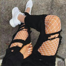 Women's Hollow Net Body Stockings Sexy Pantyhose Black White Red Women's Tights Fishing Net Nightclub Party Women Underwear