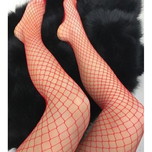 Women's Hollow Net Body Stockings Sexy Pantyhose Black White Red Women's Tights Fishing Net Nightclub Party Women Underwear