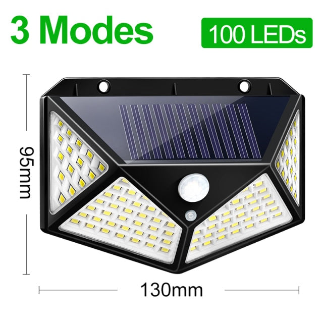 180 100 LED Solar Light Outdoor Solar Lamp with Motion Sensor Solar LED Light Waterproof Sunlight Powered for Garden Decoration
